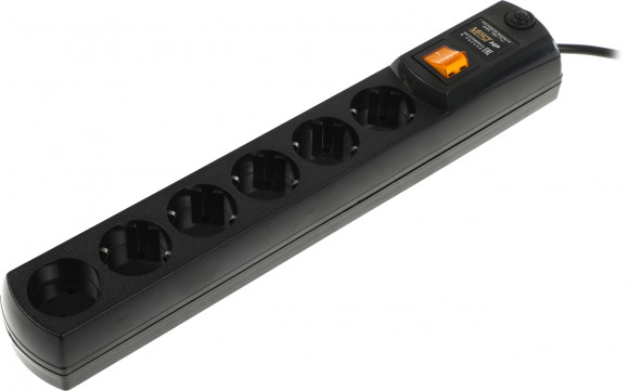 Сетевой фильтр Most HP 5м (6 розеток) черный (коробка) Сетевой фильтр Most HP 5м (6 розеток) черный (коробка)