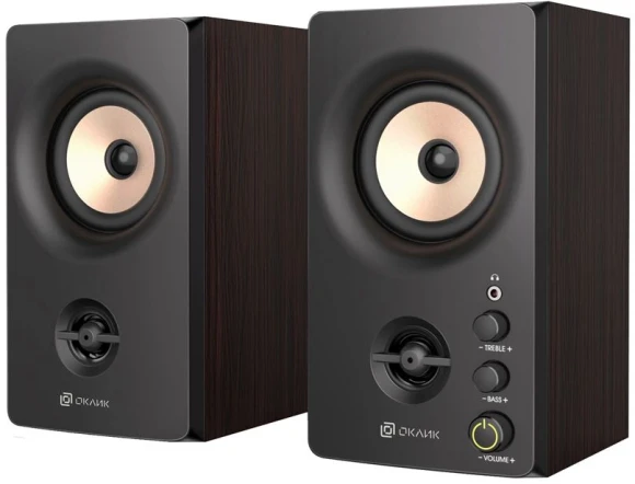 Колонки Оклик OK-164 2.0 черный 30Вт