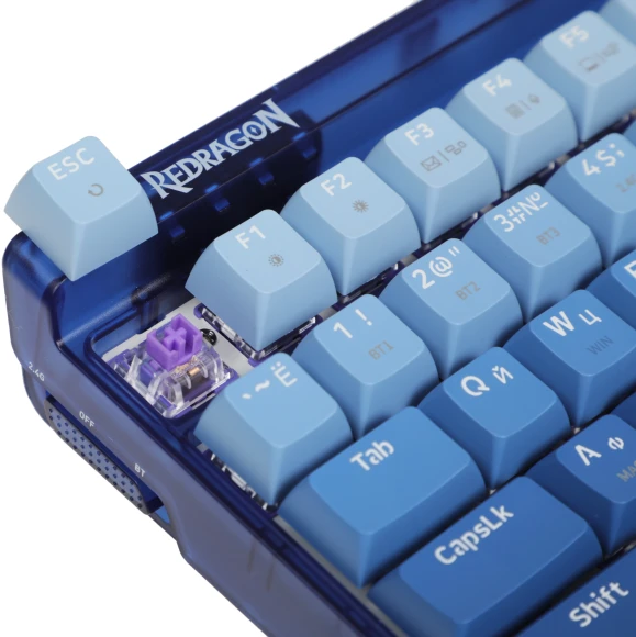 Клавиатура Redragon Garen Pro механическая синий USB беспроводная BT/Radio for gamer LED (71745) кабель 1.5м