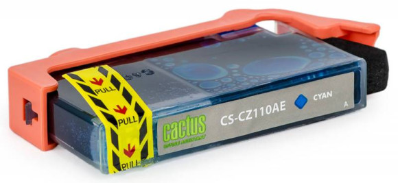 Картридж струйный Cactus CS-CZ110AE №655 голубой (14.6мл) для HP DJ IA 3525/5525/4525 с чипом