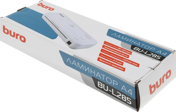 Ламинатор Buro BU-L285 белый A4 (80-100мкм) 22см/мин (2вал.) лам.фото