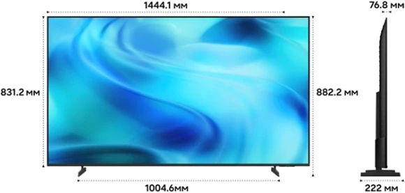 Телевизор LED Samsung 65" UE65U8000HUXPY черный/серый 4K Ultra HD 60Hz DVB-T2 DVB-C DVB-S2 USB WiFi Smart TV