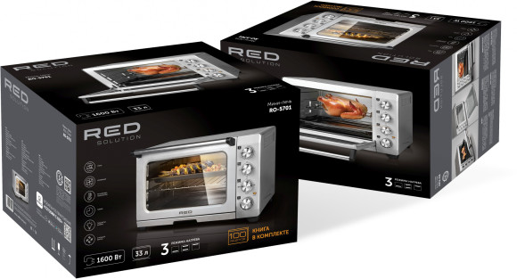 Мини-печь Red Solution RO-5701 33л. 1600Вт серебристый Мини-печь Red Solution RO-5701 33л. 1600Вт серебристый