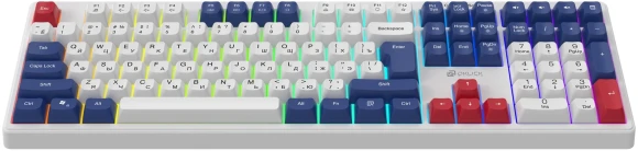 Клавиатура Оклик 725G белый/красный USB Multimedia for gamer LED (2070294) кабель 1.8м Клавиатура Оклик 725G белый/красный USB Multimedia for gamer LED (2070294) кабель 1.8м