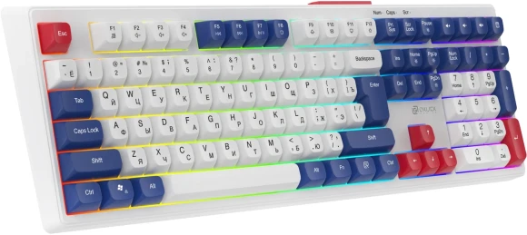 Клавиатура Оклик 725G белый/красный USB Multimedia for gamer LED (2070294) кабель 1.8м Клавиатура Оклик 725G белый/красный USB Multimedia for gamer LED (2070294) кабель 1.8м