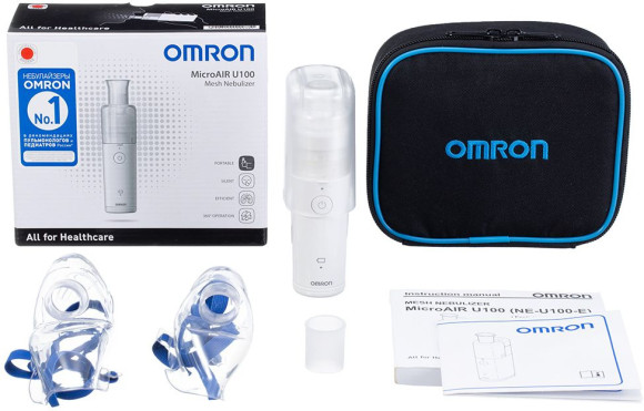 Ингалятор Omron U100 NE-U100-E ультразвуковой стационарный белый/серый