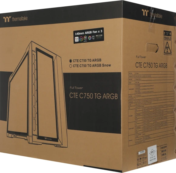 Корпус Thermaltake CTE C750 TG ARGB черный без БП ATX 14x120mm 14x140mm 4x200mm 4xUSB3.0 audio bott PSU Корпус Thermaltake CTE C750 TG ARGB черный без БП ATX 14x120mm 14x140mm 4x200mm 4xUSB3.0 audio bott PSU