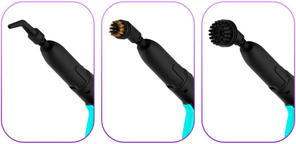 Пароочиститель напольный Kitfort КТ-9137-2 1800Вт черный/бирюзовый