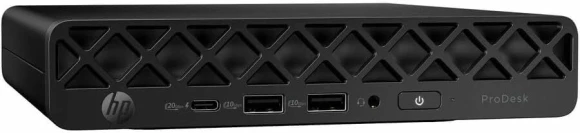 Неттоп HP ProDesk 4 G1i mini U5 235T 16Gb SSD512Gb UHDG Windows 11 Pro GbitEth WiFi BT 90W kb мышь клавиатура черный (BS7M0UT)