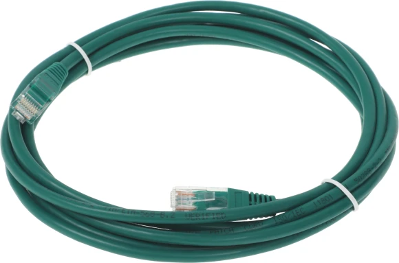 Патч-корд Lanmaster UTP TWT-45-45-3.0-GN UTP RJ-45 вил.-вилка RJ-45 кат.5E 3м зеленый ПВХ (уп.:1шт)