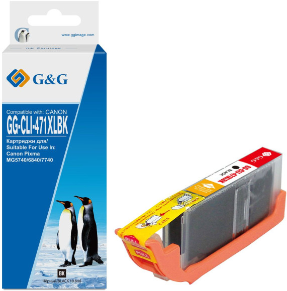Картридж струйный G&G GG-CLI-471XLBK фото черный (10.8мл) для Canon TS5040/MG5740/MG6840/MG7740 Картридж струйный G&G GG-CLI-471XLBK фото черный (10.8мл) для Canon TS5040/MG5740/MG6840/MG7740