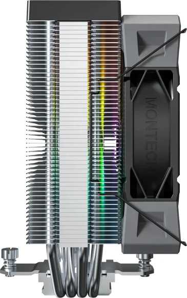 Устройство охлаждения(кулер) Montech NX400 ARGB Soc-AM5/AM4/1200/1700/1851 черный 4-pin 34.17dB Al+Cu 220W 874gr Ret (NX400ARGBBK)