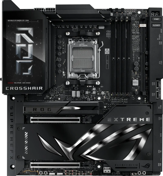 Материнская плата Asus ROG CROSSHAIR X870E EXTREME Socket AM5 AMD X870E 4xDDR5 ATX AC`97 8ch(7.1) 1 x 10Gigabit + 1 x 5Gigabit RAID+HDMI