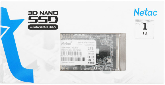 Накопитель SSD Netac mSATA 1Tb NT01N5M-001T-M3X N5M mSATA