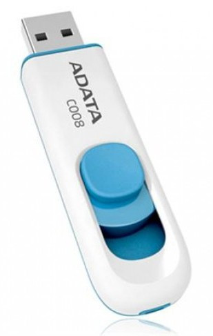 Флеш Диск A-Data 64GB Classic C008 AC008-64G-RWE USB2.0 синий/белый