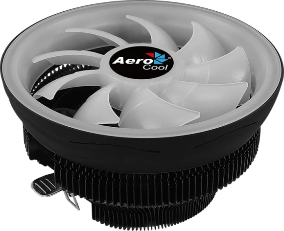 Устройство охлаждения(кулер) Aerocool Core Plus ARGB Soc-AM5/AM4/1200/1700/1851 черный 4-pin 15-25dB Al 110W 305gr Ret (CORE PLUS ARGB PWM 4P)