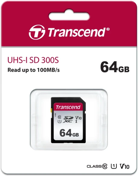 Флеш карта SDXC 64GB Transcend TS64GSDC300S 300S w/o adapter Флеш карта SDXC 64GB Transcend TS64GSDC300S 300S w/o adapter