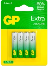 Батарея GP Extra Alkaline 24AXA21-2CRSBC4 AAA (4шт) блистер Батарея GP Extra Alkaline 24AXA21-2CRSBC4 AAA (4шт) блистер