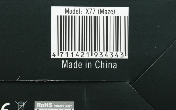 Мышь A4Tech X77 черный оптическая 2400dpi USB 8but (X77 (MAZE))