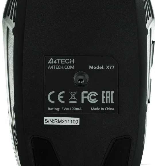 Мышь A4Tech X77 черный оптическая 2400dpi USB 8but (X77 (MAZE))