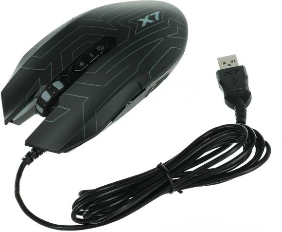 Мышь A4Tech X77 черный оптическая 2400dpi USB 8but (X77 (MAZE))