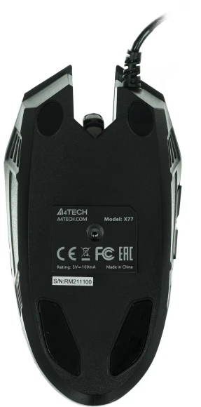 Мышь A4Tech X77 черный оптическая 2400dpi USB 8but (X77 (MAZE))