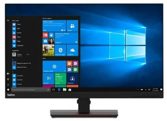 Монитор Lenovo 34" ThinkVision T34w-30 черный VA LED 21:9 HDMI матовая HAS Piv 3000:1 350cd 178гр/178гр 3440x1440 60Hz DP QHD USB 9.5кг