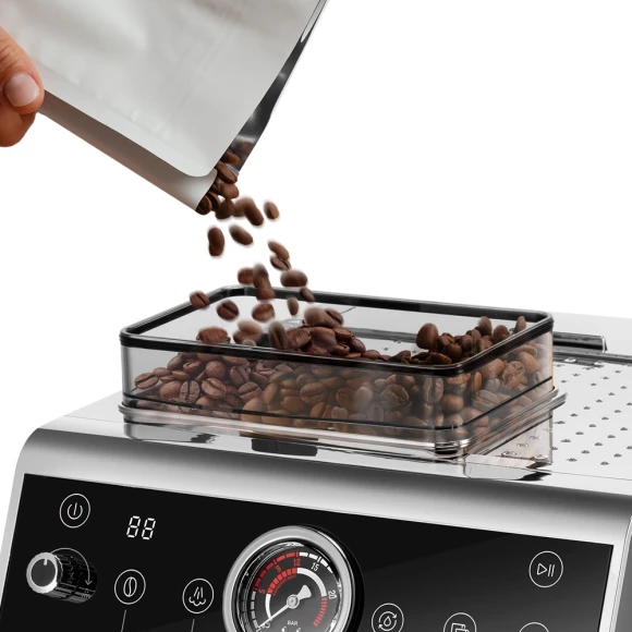 Кофеварка рожковая Kitfort КТ-7321 2800Вт нержавеющая сталь/черный Кофеварка рожковая Kitfort КТ-7321 2800Вт нержавеющая сталь/черный