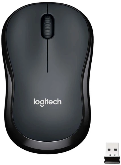 Мышь Logitech Silent M220 темно-серый оптическая 1000dpi silent беспров. USB 2but (910-004878)