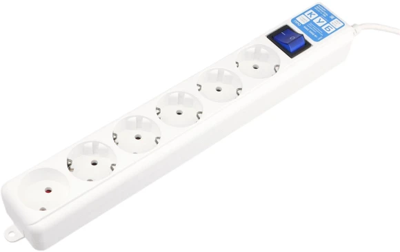 Сетевой фильтр Powercube SPL(5+1)-16B-P-3M-WHITE 3м (6 розеток) белый (коробка)