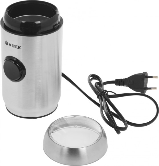 Кофемолка Vitek VT-7123 150Вт сист.помол.:ротац.нож вместим.:50гр стальной Кофемолка Vitek VT-7123 150Вт сист.помол.:ротац.нож вместим.:50гр стальной
