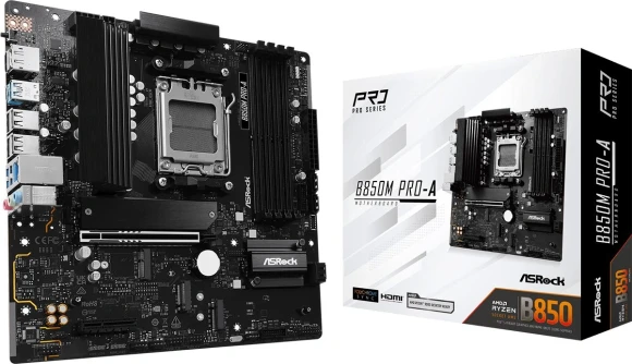 Материнская плата Asrock B850M PRO-A Socket AM5 AMD B850 4xDDR5 mATX AC`97 8ch(7.1) 2.5Gg RAID+HDMI+DP Материнская плата Asrock B850M PRO-A Socket AM5 AMD B850 4xDDR5 mATX AC`97 8ch(7.1) 2.5Gg RAID+HDMI+DP