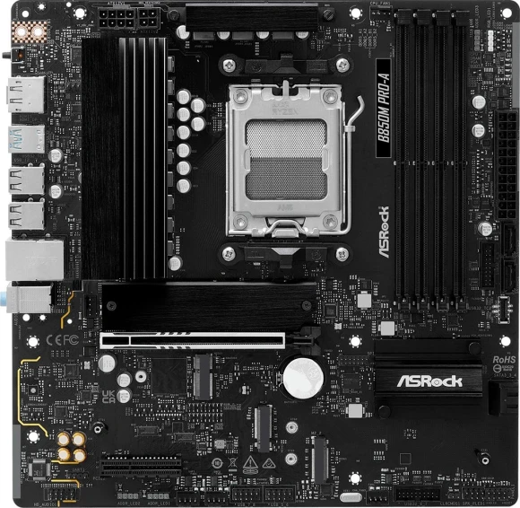 Материнская плата Asrock B850M PRO-A Socket AM5 AMD B850 4xDDR5 mATX AC`97 8ch(7.1) 2.5Gg RAID+HDMI+DP Материнская плата Asrock B850M PRO-A Socket AM5 AMD B850 4xDDR5 mATX AC`97 8ch(7.1) 2.5Gg RAID+HDMI+DP