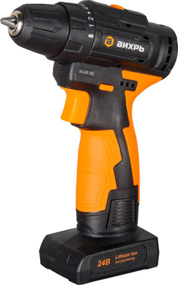 Дрель-шуруповерт Вихрь ДА-24Л-2К/Б аккум. патрон:быстрозажимной (кейс в комплекте) (72/14/24)