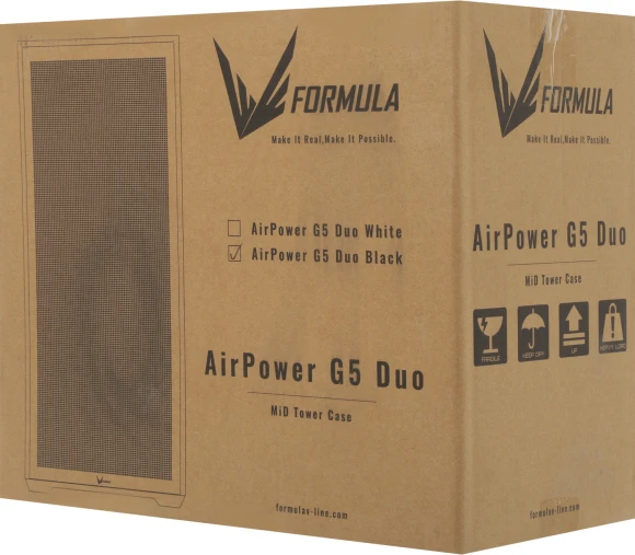 Корпус Formula Air Power G5 DUO черный без БП ATX 5x120mm 3x140mm 1xUSB3.0 audio bott PSU