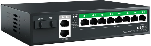 Коммутатор Netis P112GS (L2) 10x1Гбит/с 2SFP 8PoE 120W неуправляемый Коммутатор Netis P112GS (L2) 10x1Гбит/с 2SFP 8PoE 120W неуправляемый