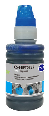 Чернила Cactus CS-I-EPT0732 голубой 100мл для Epson St С79/C110/СХ3900/CX4900/CX5900 Чернила Cactus CS-I-EPT0732 голубой 100мл для Epson St С79/C110/СХ3900/CX4900/CX5900