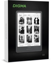 Электронная книга Digma A8 7.8" E-ink HD Carta 1873x1404 Touch Screen 1.8Ghz 3072/32Gb/SD/microSDHC/подсветка дисплея темно-серый