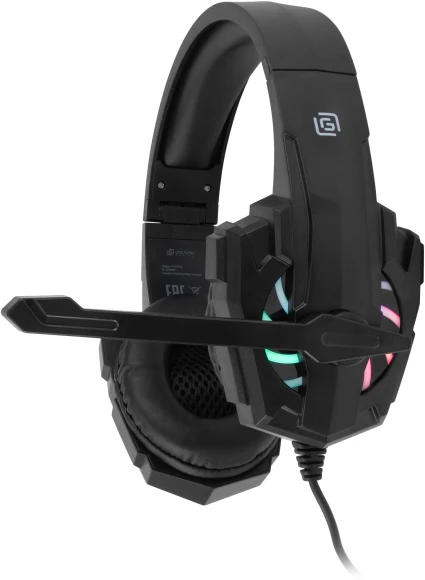 Наушники с микрофоном Оклик HS-L355G черный 1.8м мониторные оголовье (1939807) Наушники с микрофоном Оклик HS-L355G черный 1.8м мониторные оголовье (1939807)