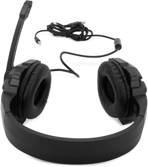 Наушники с микрофоном Оклик HS-L355G черный 1.8м мониторные оголовье (1939807) Наушники с микрофоном Оклик HS-L355G черный 1.8м мониторные оголовье (1939807)