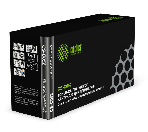 Картридж лазерный Cactus CS-C052 Cartridge 052 черный (3100стр.) для Canon MF421/426/428/429/LBP 212/214/215