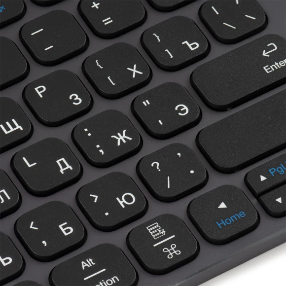 Клавиатура Оклик K767W серый/черный USB беспроводная BT/Radio slim Multimedia (2002135)