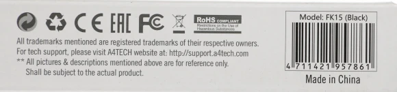 Клавиатура A4Tech Fstyler FK15 черный USB (FK15 BLACK) Клавиатура A4Tech Fstyler FK15 черный USB (FK15 BLACK)