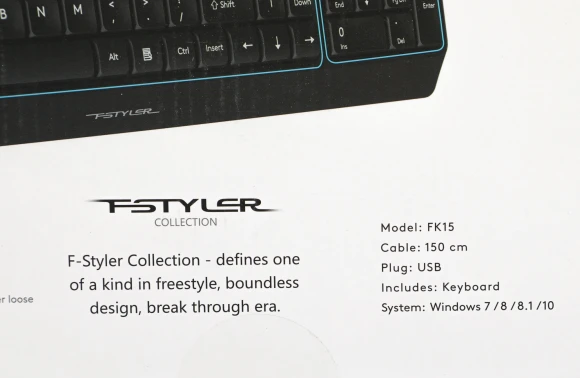 Клавиатура A4Tech Fstyler FK15 черный USB (FK15 BLACK) Клавиатура A4Tech Fstyler FK15 черный USB (FK15 BLACK)