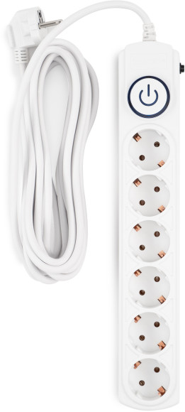 Сетевой фильтр Ippon BK-6-EU-5-10-W 5м (6 розеток) белый (коробка) Сетевой фильтр Ippon BK-6-EU-5-10-W 5м (6 розеток) белый (коробка)