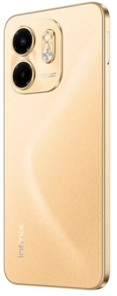 Смартфон Infinix X6532 Smart 9 128Gb 3Gb золотой моноблок 3G 4G 2Sim 6.7" 720x1600 Android 14 13Mpix 802.11 a/b/g/n/ac GPS GSM900/1800 GSM1900 Protect FM A-GPS microSD max2048Gb