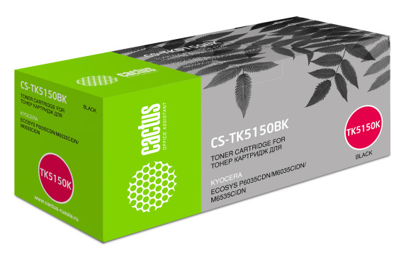 Картридж лазерный Cactus CS-TK5150BK TK-5150BK черный (12000стр.) для Kyocera Ecosys M6035cidn/P6035cdn