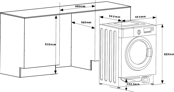 Стиральная машина Weissgauff WMI 6147 Inverter Steam класс:A+++ загрузка до 7кг отжим:1400об/мин белый инвертер