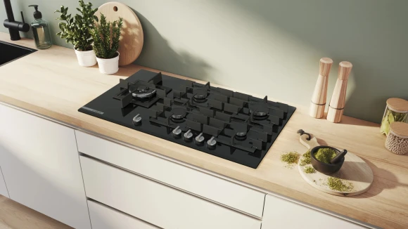 Газовая варочная поверхность Bosch PRS9A6H40 черный