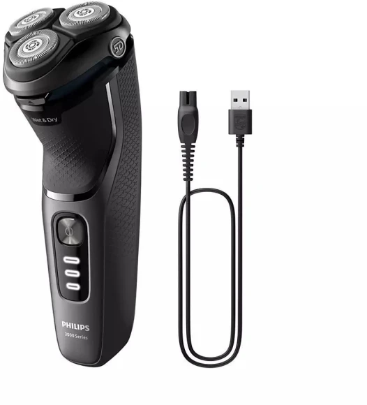 Бритва роторная Philips S3343/13 реж.эл.:3 питан.:аккум. черный Бритва роторная Philips S3343/13 реж.эл.:3 питан.:аккум. черный